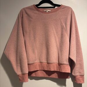 Z Supply Pink Fleece Crewneck - Size Small